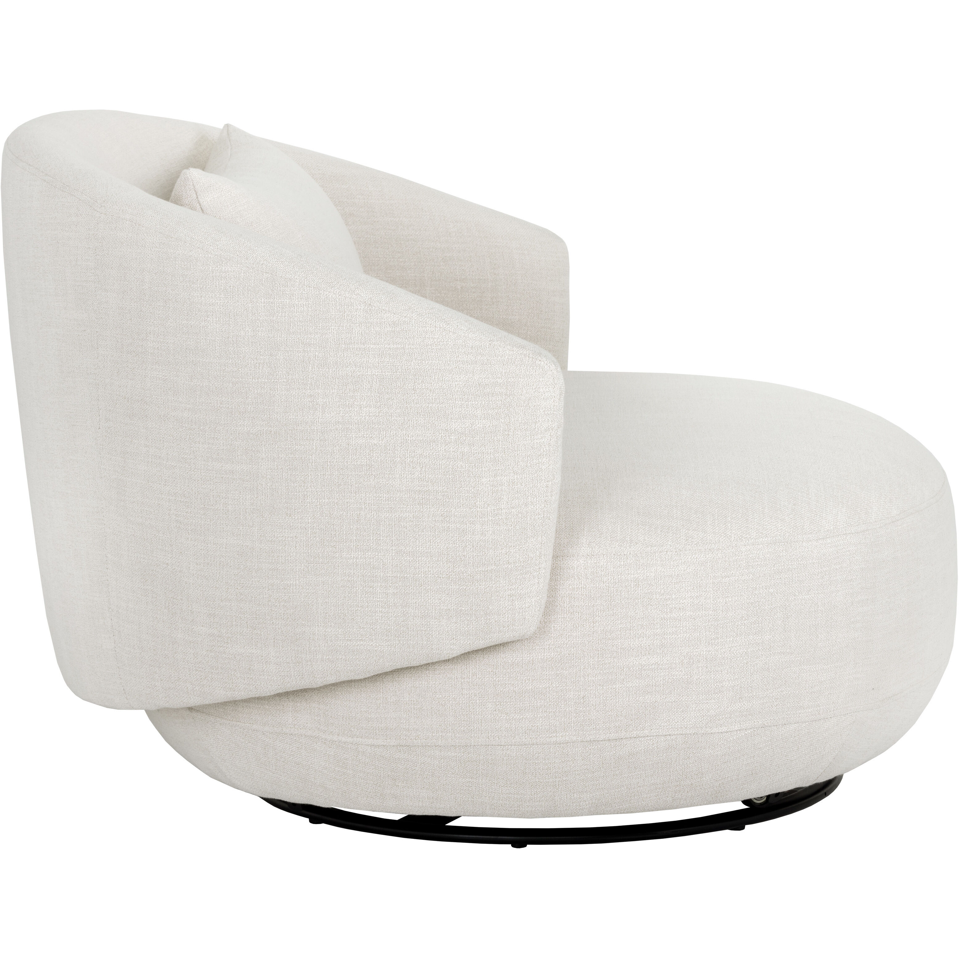 Walsh Effie Linen Swivel Lounge Chair, Swivel